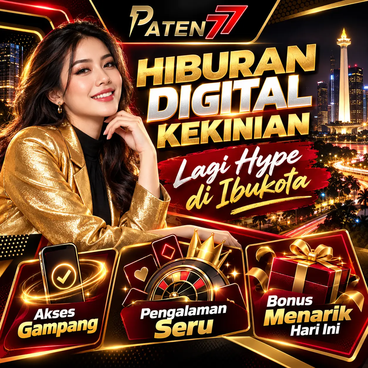 Banner Hiburan Digital PATEN77 Hype Jakarta